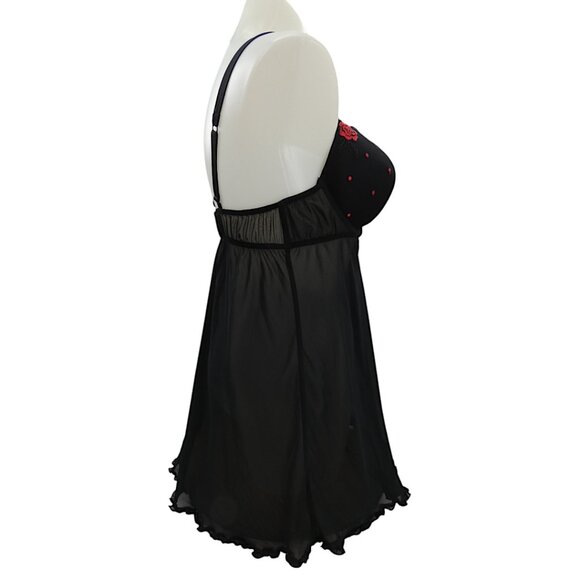 Morgan Taylor Rose Mesh Lingerie 2X | Whimsigoth Romantic Boudoir Alt Style - Picture 3 of 8